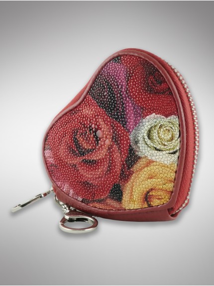 Оригинальная монетница на молнии из кожи морского ската Оригинальная монетница на молнии из кожи морского ската
